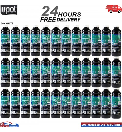 36X U-POL GRAVITEX PLUS HS STONE CHIP COATING PROTECTER 1LTR - WHITE
